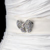 Silver Clear AB Bow Bridal Wedding Brooch Pin 51