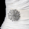 * Bridal Wedding Brooch 57 Antique Silver Clear
