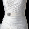 * Striking Antique Silver Clear Crystal Bridal Wedding Brooch 59