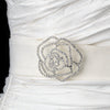 Silver Rhinestone Flower Bridal Wedding Brooch 6025