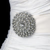 Bridal Wedding Brooch 65 Antique Silver Diamond White