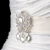 * Large Antique Silver AB Rhinestone Celebrity Style Bridal Wedding Brooch for Gown or Bridal Wedding Hair - Bridal Wedding Brooch 8777
