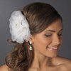 * Precious Dahlia Flower Bridal Wedding Hair Accessory with Genuine Swarovski Crystals 1134