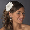 Ivory or Diamond White Gold Bridal Wedding Flower Bridal Wedding Hair Clip 436