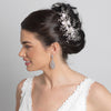 Silver Clear Rhinestone Floral Vine Bridal Wedding Hair Clip 10007