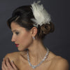 Silver Clear CZ Bridal Wedding Necklace & Earring Set 8612