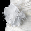 Bridal Wedding Flower Headpiece with Crystals & Feathers Bridal Wedding Hair Clip 1142 White or Ivory