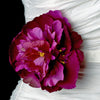 * Fuchsia Feather Bridal Wedding Brooch 132