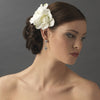 * Realistic Looking Twin Gardenia Flower Bridal Wedding Hair Clip 410
