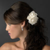 Triple Flower Bridal Wedding Hair Clip 412 with Bridal Wedding Brooch Pin