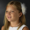 Children's Bridal Wedding Necklace Earring NE 403 Silver White Pearl