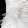 * Light Ivory Bridal Wedding Feather Bridal Wedding Hair Fascinator Bridal Wedding Hair Clip 440 wit Bridal Wedding Brooch Pin