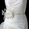 Ivory or White Flower Bridal Wedding Hair Clip 473 with Bridal Wedding Brooch Pin
