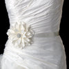 Rhodium Dahlia Bridal Wedding Hair Clip 517 or Bridal Wedding Hair Clip Bridal Wedding Brooch with Ivory Petals & Sparkling Crystals