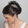 Rhodium Rhinestone Clear or Pearl stones Swirl Bridal Wedding Hair Comb 721 or 722