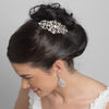 Rhodium Rhinestone Clear or Pearl stones Swirl Bridal Wedding Hair Comb 721 or 722