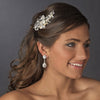 * Silver Ivory Pearl Bridal Wedding Hair Comb 4013