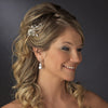 Silver Clear Floral Rhinestone Side Bridal Wedding Hair Comb 4285