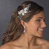 Rhinestone & Pearl Vine Bridal Wedding Hair Comb 587