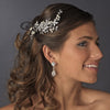 Rhinestone & Pearl Vintage Floral Vine Bridal Wedding Hair Comb 597