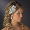 Vintage Silver Clear Rhinestone Bridal Wedding Hair Comb 6546