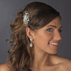 Lovely Silver Clear Rhinestone Floral Bridal Wedding Hair Comb 9825  * Discontinued *