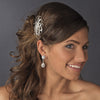 Lovely Silver Clear Rhinestone Floral Bridal Wedding Hair Comb 9825  * Discontinued *