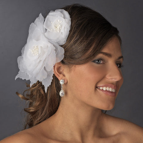 Sheer Flower Bridal Wedding Headpiece Bridal Wedding Hair Comb 9956