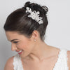Lace Floral Rhinestone Bridal Wedding Hair Comb 4386