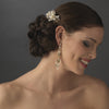 Silver Freshwater Pearl, Swarovski Crystal, Bead & Rhinestone Bridal Wedding Hair Comb 002