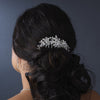 Bridal Wedding Hair Comb 1855 Silver Clear