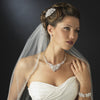 Silver Clear Rhinestone & Swarovski Crystal Bead Bridal Wedding Bracelet 9501