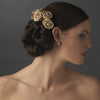 Charming Mocha Flower Bridal Wedding Hair Comb 4647