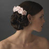 Charming Pink Flower Bridal Wedding Hair Comb 4647