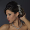 * Silver Clear Bridal Wedding Hair Comb 588