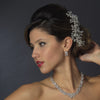 * Silver Clear Bridal Wedding Hair Comb 588