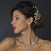 Rhinestone & Pearl Floral Vine Bridal Wedding Hair Comb 590