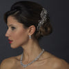 Antique Silver Bridal Wedding Hair Comb 593