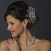 * Antique Silver Bridal Wedding Hair Comb 596