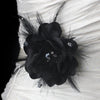 Black Feather Fascinator Bridal Wedding or Special Occasion Headpiece Bridal Wedding Hair Comb 7024