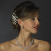 Swarovski Crystal Bead & Rhinestone Bridal Wedding Hair Comb in Antique Silver 754