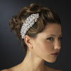 Delightful Silver Clear CZ Dangle Bridal Wedding Earrings 8631