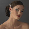Versatile Silver Floral Bridal Wedding Hair Comb & Bridal Wedding Brooch w/ Swarovski Crystals 8005