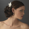 Starfish Orchid Style Bridal Wedding Hair Comb with Crystals Bridal Wedding Hair Comb 8130