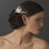 Gold Floral Swarovski Bridal Wedding Hair Comb 8148