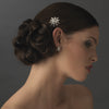Ravishing Gold Starburst Bridal Wedding Hair Comb w/ Clear Rhinestones 8285