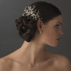 Elegant Rhinestone & Swarovski Crystal Floral Spray Bridal Wedding Hair Comb 8323
