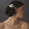Rose Gold Clear Rhinestone Bridal Wedding Hair Comb 8356