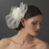 * Elegant Ivory Flower Bridal Wedding Veiling Bridal Wedding Hair Comb with Rhinestone & Pearl Attributes 8389
