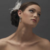 Delicate Feather Flower Bridal Wedding Hair Accessory Bridal Wedding Hair Comb 8391 Ivory or White